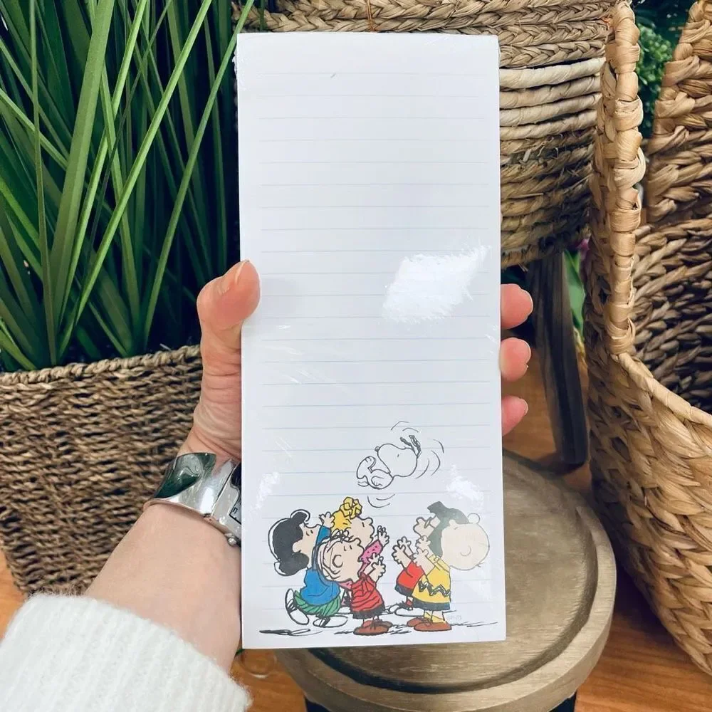 NWT Graphique Magnetic Peanuts Snoopy & Gang Grocery,Shopping,To do List Notepad